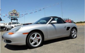 Silver Porsche Boxster