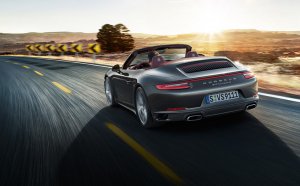 White Porsche 911 Convertible