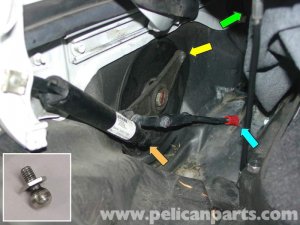 This image shows tremendous destruction on remaining side of the convertible top engine set up.