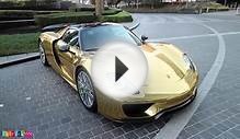 gold chrome Porsche 918 Spyder No. Weissach Package