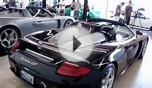 Silver Porsche Carrera GT and Black Porsche Carrera GT 2014