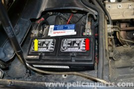 When working with the alternator it really is an extremely good clear idea to disconnect both the good (yellow arrow) and bad (red arrow) cables from electric battery.